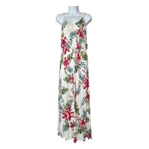 Lush Womens M Floral Spaghetti Strap Maxi Dress